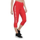 Remove Before Flight Capri Leggings