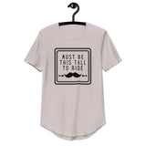 Mustache Rides Men's Curved Hem T-Shirt