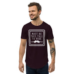 Mustache Rides Men's Curved Hem T-Shirt