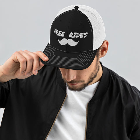 Mustache Rides Trucker Cap